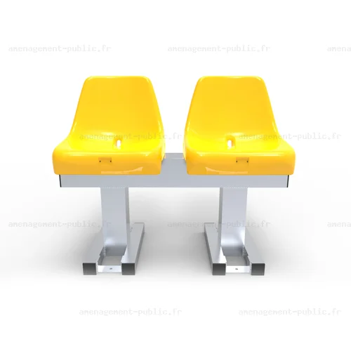 Banc de touche avec 2 sièges pour installations sportives